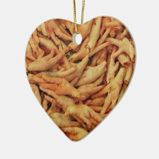 Rohes Hühnerfutter Keramik Ornament (Links)