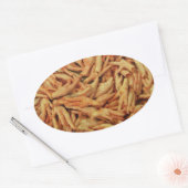 Rohes Hühnerfutter Ovaler Aufkleber (Umschlag)