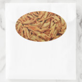 Rohes Hühnerfutter Ovaler Aufkleber (Tasche)