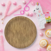 Rohes Imitat Holz im Hintergrund in natürlicher Fa Pappteller (Party)