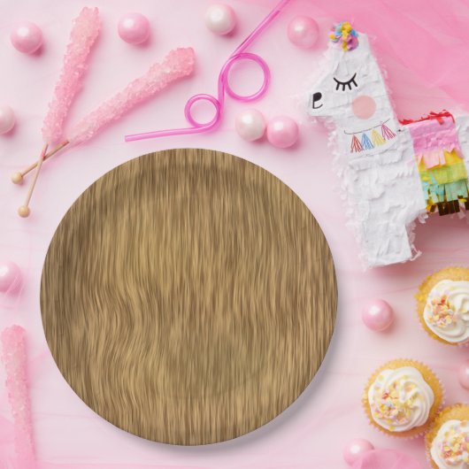 Rohes Imitat Holz im Hintergrund in natürlicher Fa Pappteller (Party)