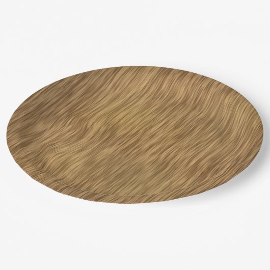 Rohes Imitat Holz im Hintergrund in natürlicher Fa Pappteller (Schrägansicht)