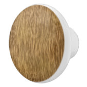 Rohes Imitat Holz mit naturfarbenem Hintergrund Keramikknauf (Rechts)