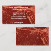 Rohes Rindfleisch Visitenkarte (Vorne/Hinten)