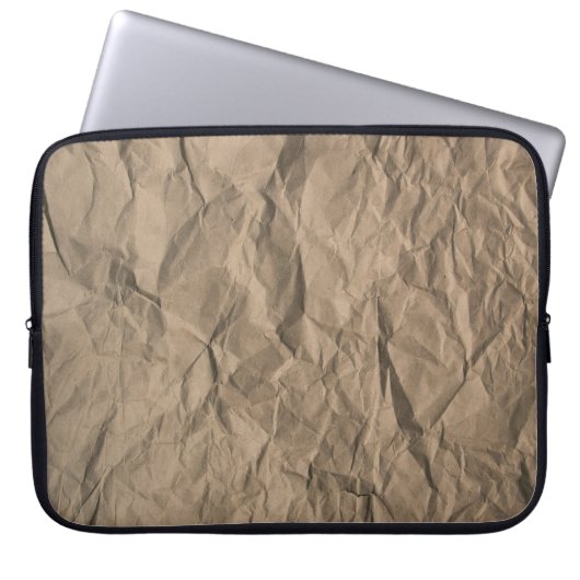 Rohes zerkleinertes Papier: gerecycelt Textur Laptopschutzhülle (Vorderseite)