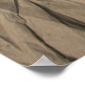 Rohes zerkleinertes Papier: gerecycelt Textur Poster (Ecke)