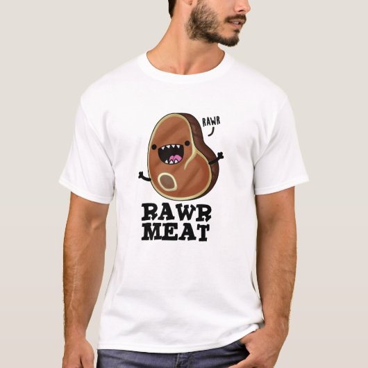 Rohfleisch Funny Raw Meat Pub T-Shirt (Vorderseite)
