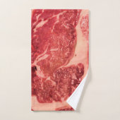 Rohfleisch Ribeye Steak Badhandtuch Set (Handtuch)