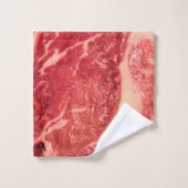 Rohfleisch Ribeye Steak Badhandtuch Set (Waschlappen)