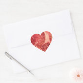 Rohfleisch Ribeye Steak Herz-Aufkleber (Umschlag)