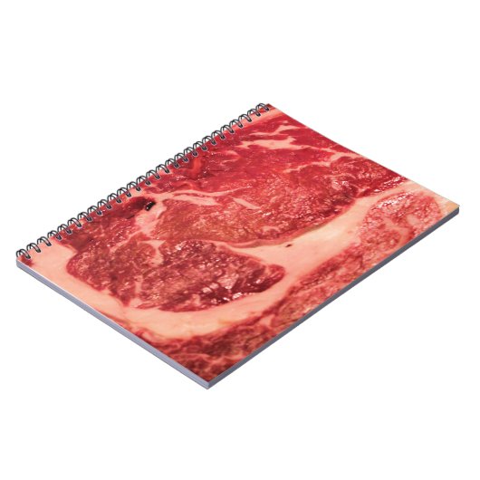 Rohfleisch Ribeye Steak Notizblock (Linke Seite)