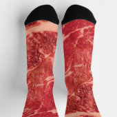 Rohfleisch Ribeye Steak Socken (Oben)