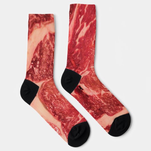 Rohfleisch Ribeye Steak Socken (Rechts)