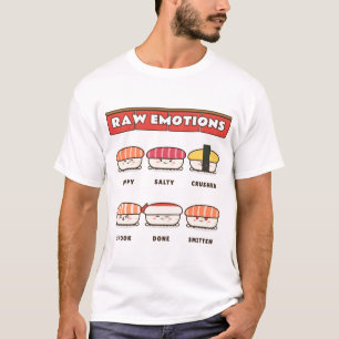 Rohgefühle Lustige Sushi-Wortspiel Kawaii Nigiri T-Shirt