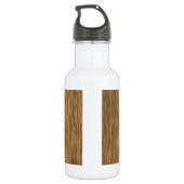 Rohholzkörniger Hintergrund in natürlicher Farbe Edelstahlflasche (Rückseite)