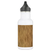 Rohholzkörniger Hintergrund in natürlicher Farbe Edelstahlflasche (Rechts)