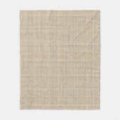 Rohleinwandbindung Haferflocken Japandi Minimalist Fleecedecke (Vorderseite)