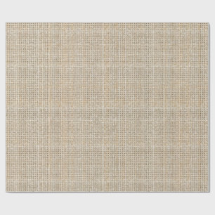 Rohleinwandbindung Haferflocken Japandi Minimalist Geschenkpapier