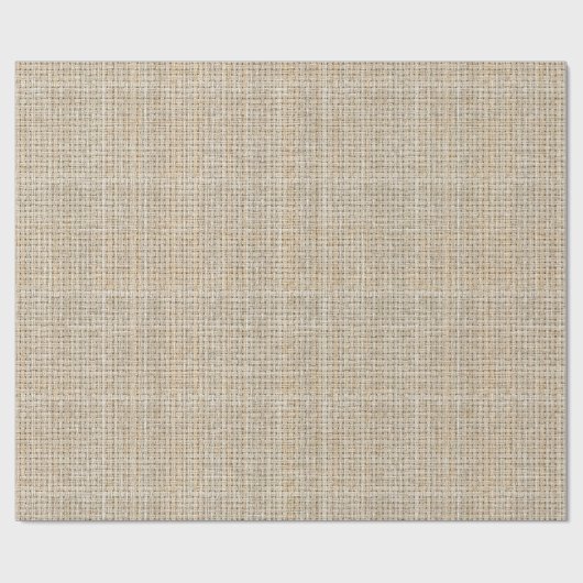 Rohleinwandbindung Haferflocken Japandi Minimalist Geschenkpapier (Flach)