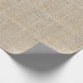 Rohleinwandbindung Haferflocken Japandi Minimalist Geschenkpapier (Ecke)