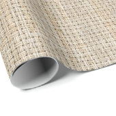 Rohleinwandbindung Haferflocken Japandi Minimalist Geschenkpapier (Rolleneckpunkt)