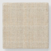 Rohleinwandbindung Haferflocken Japandi Minimalist Steinuntersetzer (Vorderseite)
