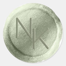 Rohling Green Fox Wax Siegel Monogram Sticker