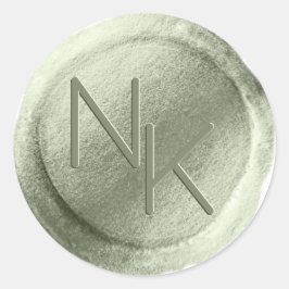 Rohling Green Fox Wax Siegel Monogram Sticker