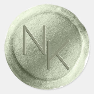 Rohling Green Fox Wax Siegel Monogram Sticker