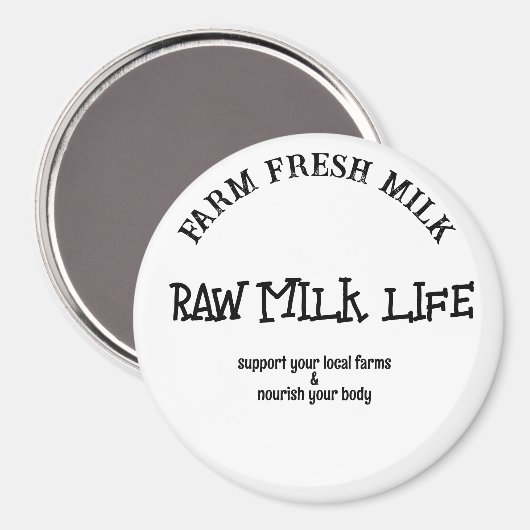 Rohmilchlebensdauer Magnet (Vorderseite/Rückseite)