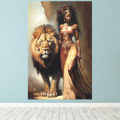 Roho ya Mnyama, Afrikanische Tiergöttin, Afrika Leinwanddruck (Insitu (Holzboden))