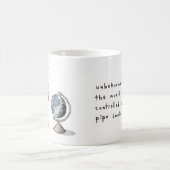 Rohr-rauchende Kaninchen-Tasse Kaffeetasse (Mittel)