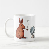 Rohr-rauchende Kaninchen-Tasse Kaffeetasse (Links)