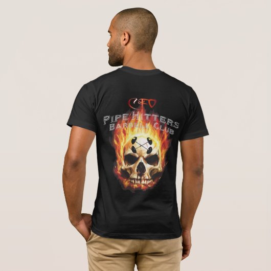 Rohr-Schlagmännerbarbell-Verein T-Shirt (Schwarz voll)