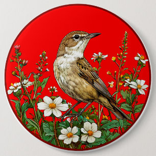 Rohrammer Vogel Anstecknadel Geschenk
