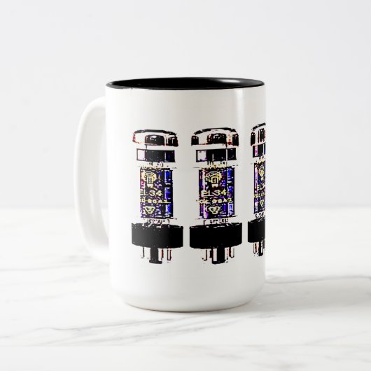 Rohre EL 34 Zweifarbige Tasse (Vorderseite Links)