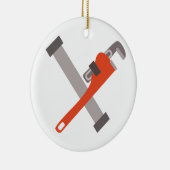 Rohre und Schlüssel Keramik Ornament (Rechts)