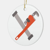 Rohre und Schlüssel Keramik Ornament (Links)