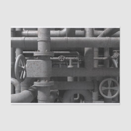 Rohre und Ventile Seidenpapier (Vorderseite)