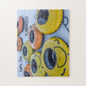 Röhren zum Schneetubeln - Winterspass Puzzle (Vertikal)