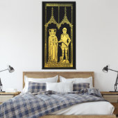 Röhrenritter, Dame und Kind im Mittelalter Leinwanddruck (Insitu (Schlafzimmer))