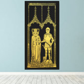 Röhrenritter, Dame und Kind im Mittelalter Leinwanddruck (Insitu (Holzboden))