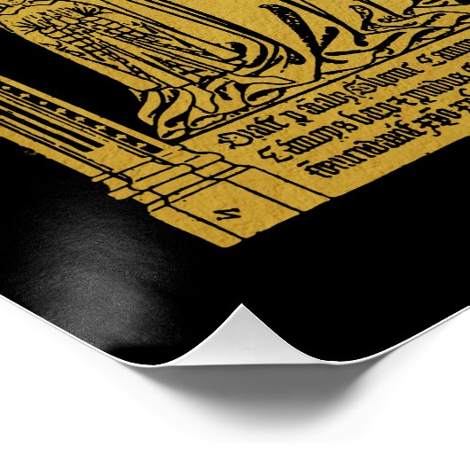 Röhrenritter, Dame und Kind im Mittelalter Poster (Ecke)