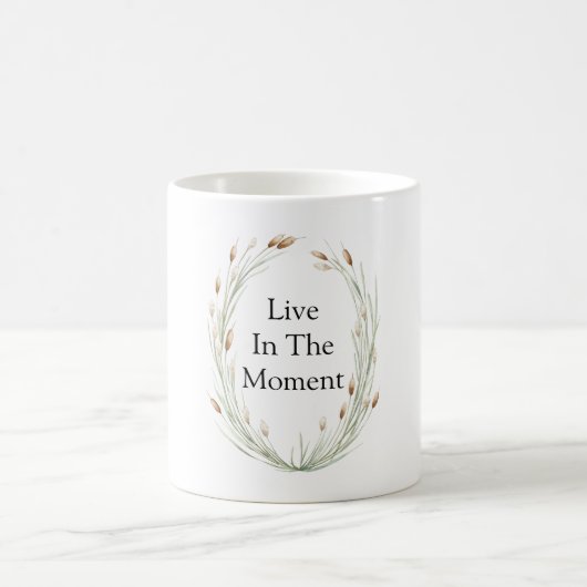 Rohrkolben Leben im Moment Kaffeetasse (Mittel)