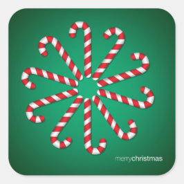 Rohrkreuz Quadratischer Aufkleber