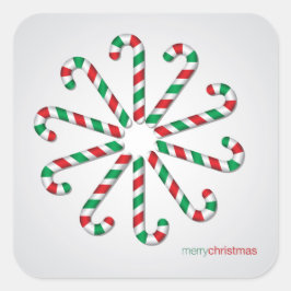 Rohrkreuz Quadratischer Aufkleber