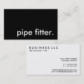 Rohrleger. Visitenkarte (Vorne/Hinten)