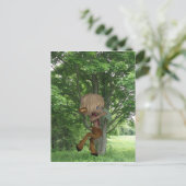 Rohrleitung Satyr Postkarte (Stehend Vorderseite)
