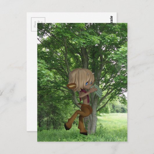 Rohrleitung Satyr Postkarte (Vorne/Hinten)