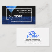 Rohrleitungen, die blaues Wasser auslaufen lassen Visitenkarte (Vorne/Hinten)